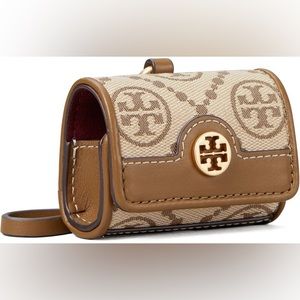 Tory Burch Monogram Jacquard AirPods Pro 3rd 2nd Gen Case - Brown